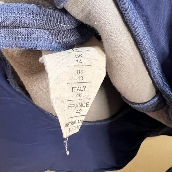 Nicholas Dusty Blue Faux Wrap Midi Dress $695 - Picture 10 of 11